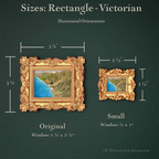 Nā Pali Coast, Kaua'i, Framed Masterpiece by P. Pleasant Atelier, small rectangle Victorian frame in antique gold