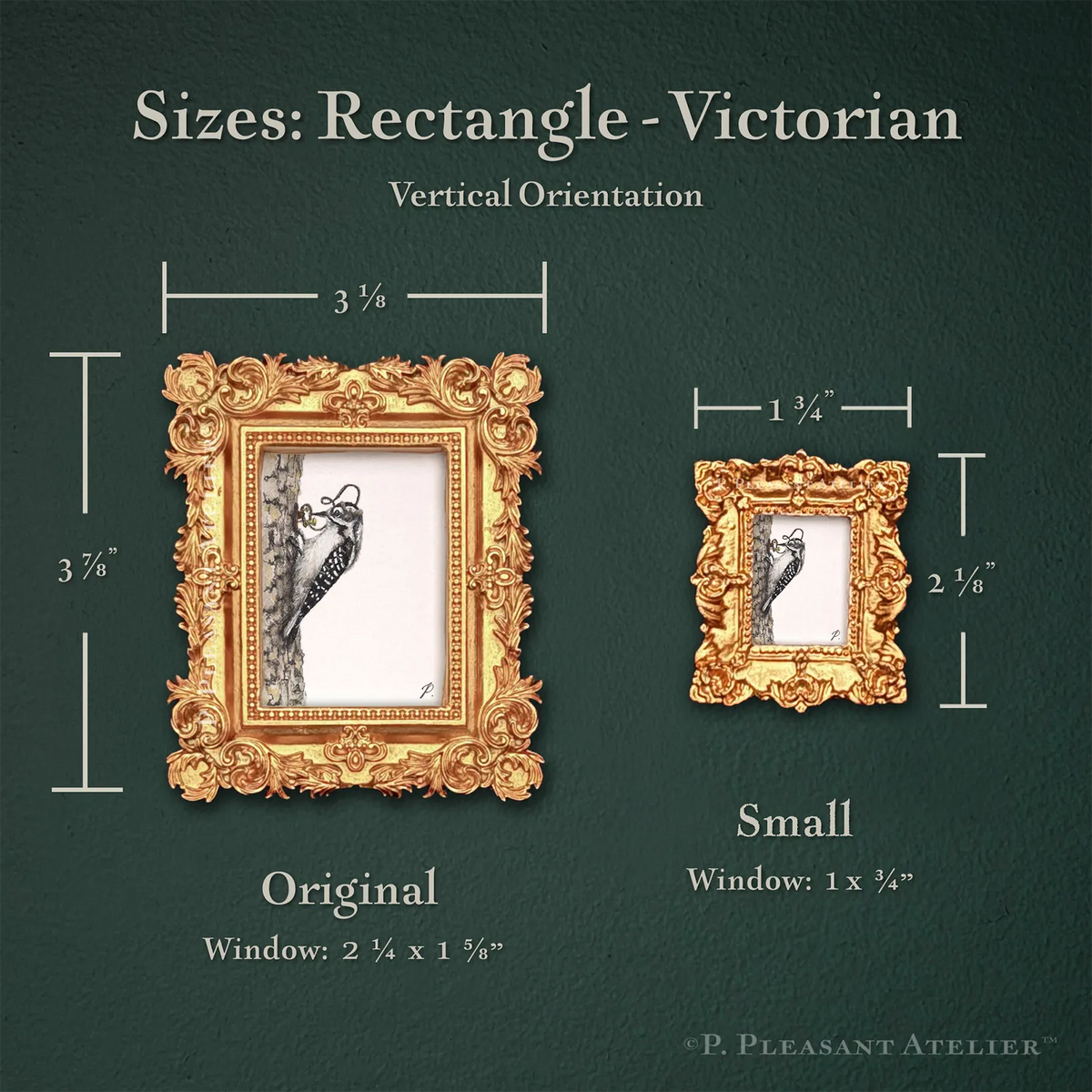 Rosie, the OG Telegrapher framed masterpiece by P. Pleasant Atelier with Art Fairy Magic in antique gold