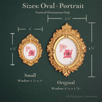 Jenny Poppy Framed Masterpiece by P. Pleasant Atelier oval portrait art with gold frame, Fairy Magic