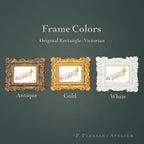 Bleeding Hearts framed masterpiece by P. Pleasant Atelier with Art Fairy Magic, antique gold and white rectangle