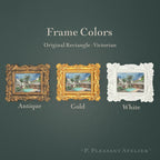 Hotel Courtyard Oaxaca framed wall art print by P. Pleasant Atelier, antique gold white frame finish