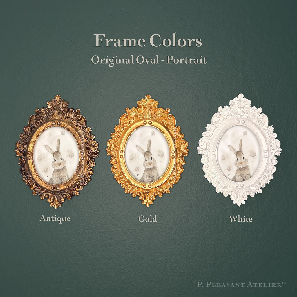 Dust Bunny framed masterpiece by P. Pleasant Atelier with gold Fairy Art and Magic accents