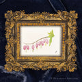 Bleeding Hearts, Framed Masterpiece by P. Pleasant Atelier, antique gold and white frame with Art Fairy Magic