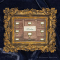 Card Catalogue Windom framed wall art by P. Pleasant Atelier with gold Art Fairy Magic accents