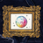 Disco Ball framed wall art by P. Pleasant Atelier with gold ornate rectangle frame, Art Fairy Magic