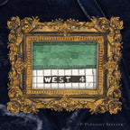 West 4 Greenwich Village framed wall art mosaic by P. Pleasant Atelier, gold Fairy Magic accents