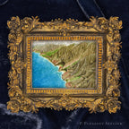 Nā Pali Coast, Kaua'i, Framed Masterpiece by P. Pleasant Atelier, gold Fairy Magic art in antique Victorian frame