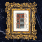 10th Avenue Brownstone South Slope framed masterpiece by P. Pleasant Atelier with Art and Fairy Magic