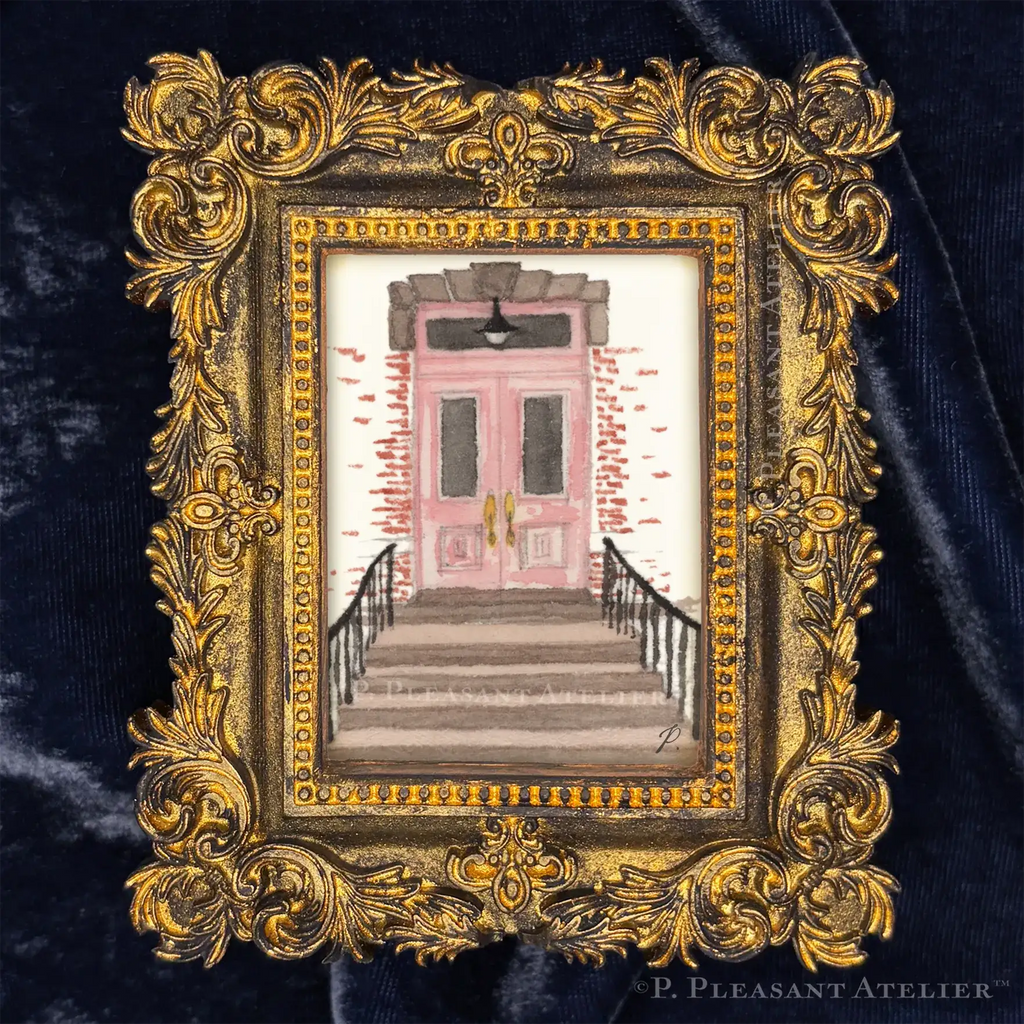 12th Avenue Brownstone South Slope framed wall art by P. Pleasant Atelier with Art Fairy Magic