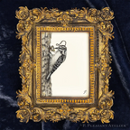 Rosie, the OG Telegrapher framed masterpiece by P. Pleasant Atelier, Art Fairy Magic in antique gold frame