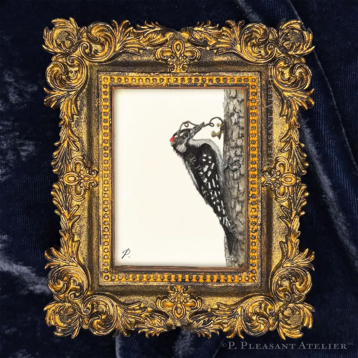 Howard, the OG Telegrapher framed masterpiece by P. Pleasant Atelier, gold Art Fairy Magic portrait