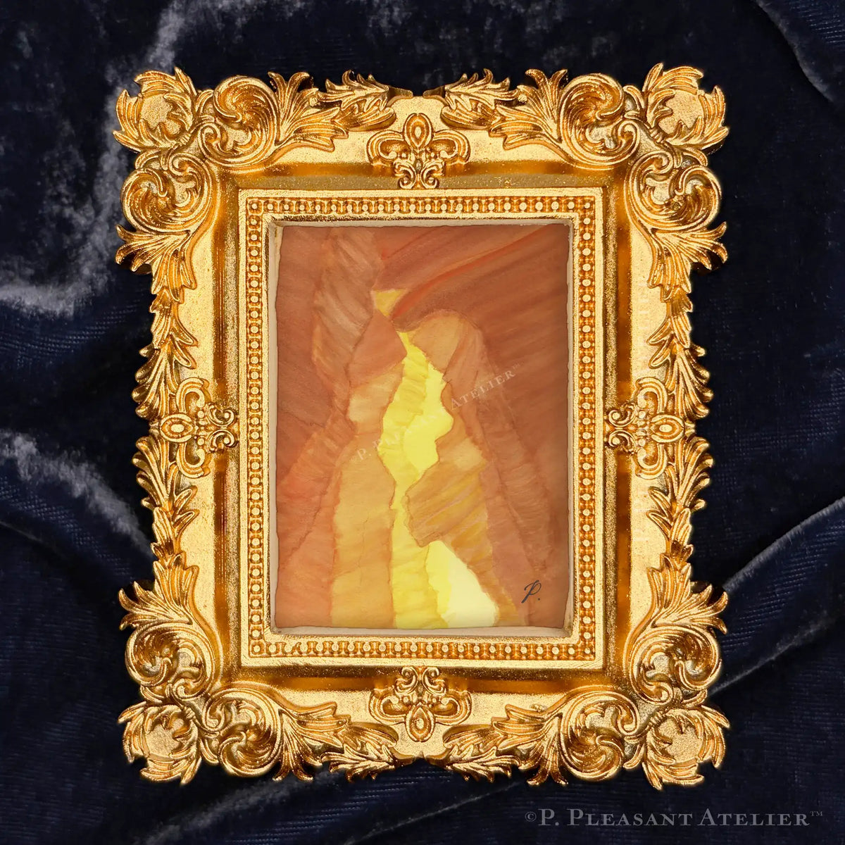 Antelope Canyon AZ framed master piece by P. Pleasant Atelier with Art Fairy Magic, antique gold frame