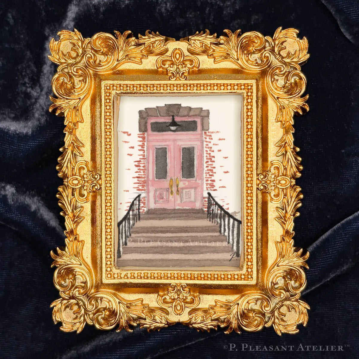 12th Avenue Brownstone South Slope framed wall art by P. Pleasant Atelier with Art Fairy Magic