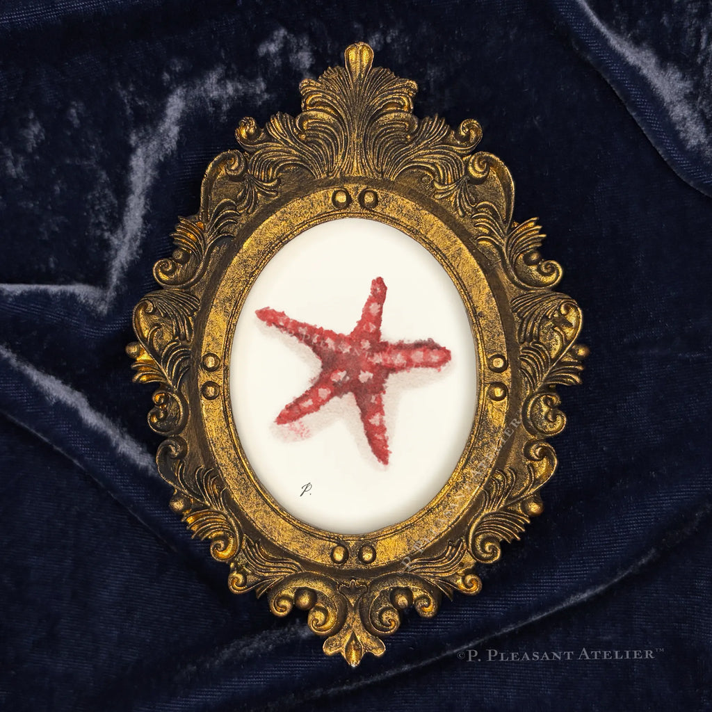 Zesty Red Framed Masterpiece by P. Pleasant Atelier framed wall art in gold with Art Fairy Magic