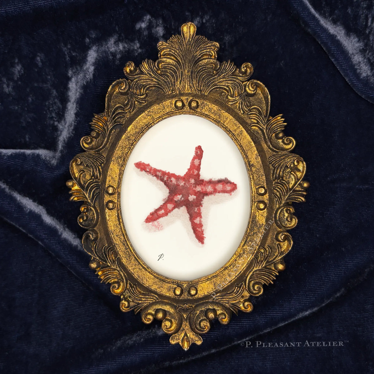 Zesty Red Framed Masterpiece by P. Pleasant Atelier framed wall art in gold with Art Fairy Magic