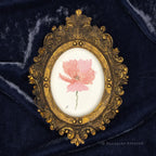 Joni Poppy framed oval portrait artwork by P. Pleasant Atelier with Art Fairy Magic, antique gold frame