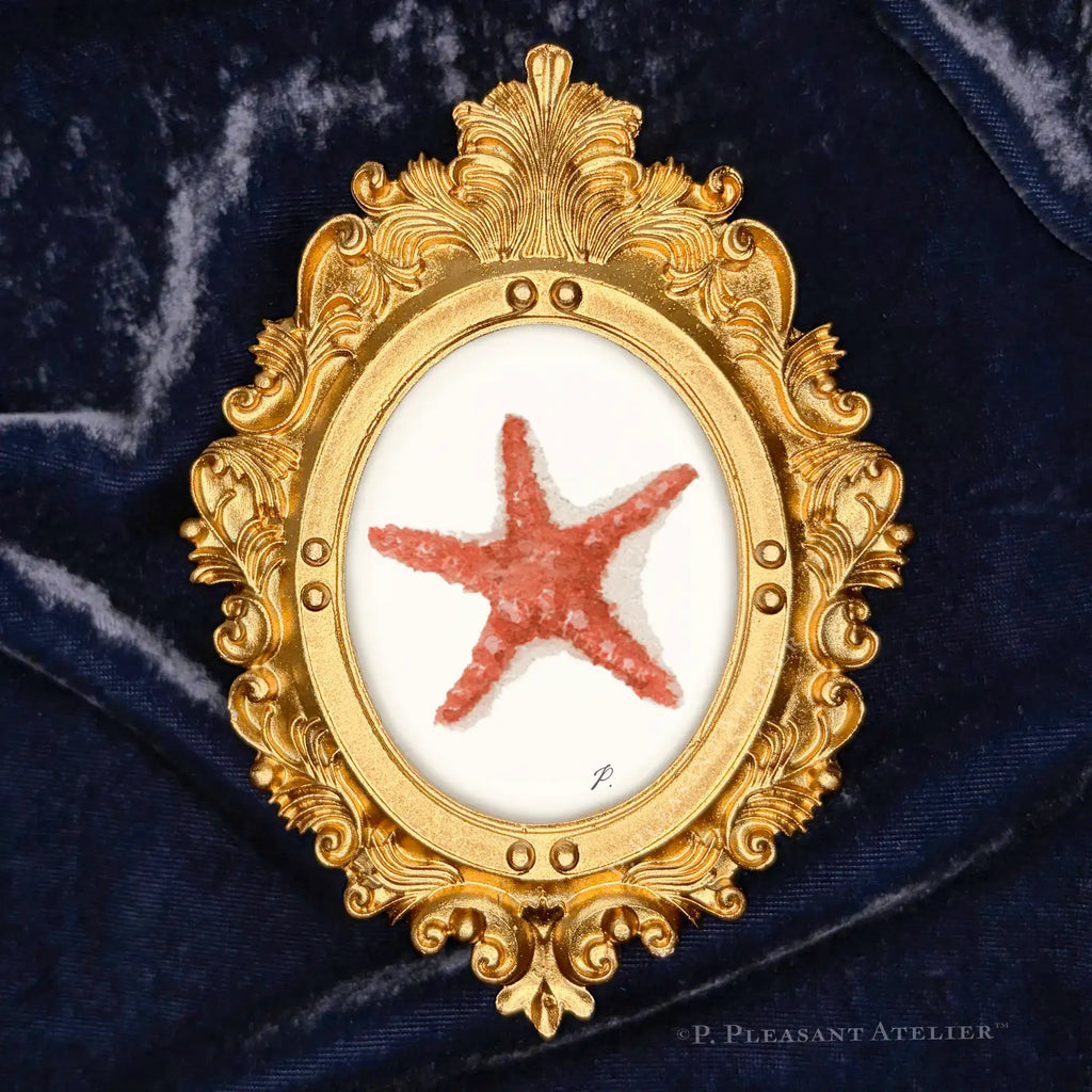 Zesty Orange Framed Masterpiece by P. Pleasant Atelier oval framed portrait artwork with Art Fairy Magic