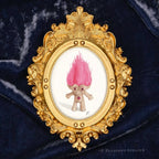Jennifer 90s Icon framed masterpiece by P. Pleasant Atelier, gold Fairy Art with magic in an antique oval frame