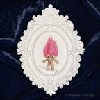 Jennifer 90s Icon framed masterpiece by P. Pleasant Atelier with Fairy Magic art in a white oval frame