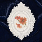 Muffy Poppy framed masterpiece by P. Pleasant Atelier, Fairy Art Magic in an antique gold white oval frame