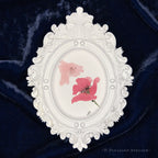 Jenny Poppy framed masterpiece by P. Pleasant Atelier, oval portrait art with fairy magic details in white