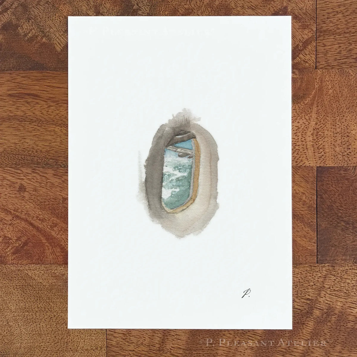 Plane Window 5 x 7 inch fine art print by P. Pleasant Atelier with Fairy Magic Art accents