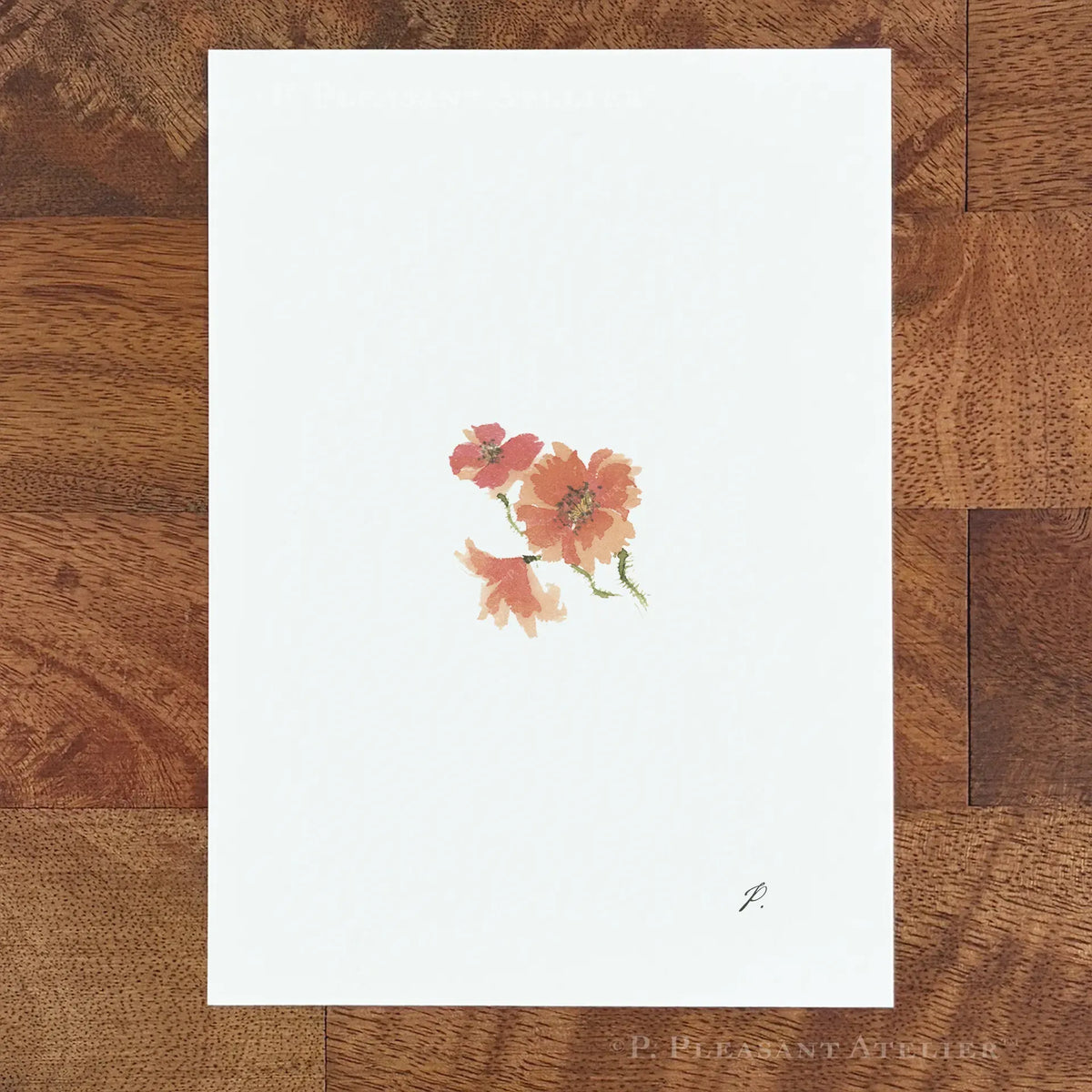 Muffy Poppy 5 x 7 inch fine art print by P. Pleasant Atelier with Fairy Magic Art flowers