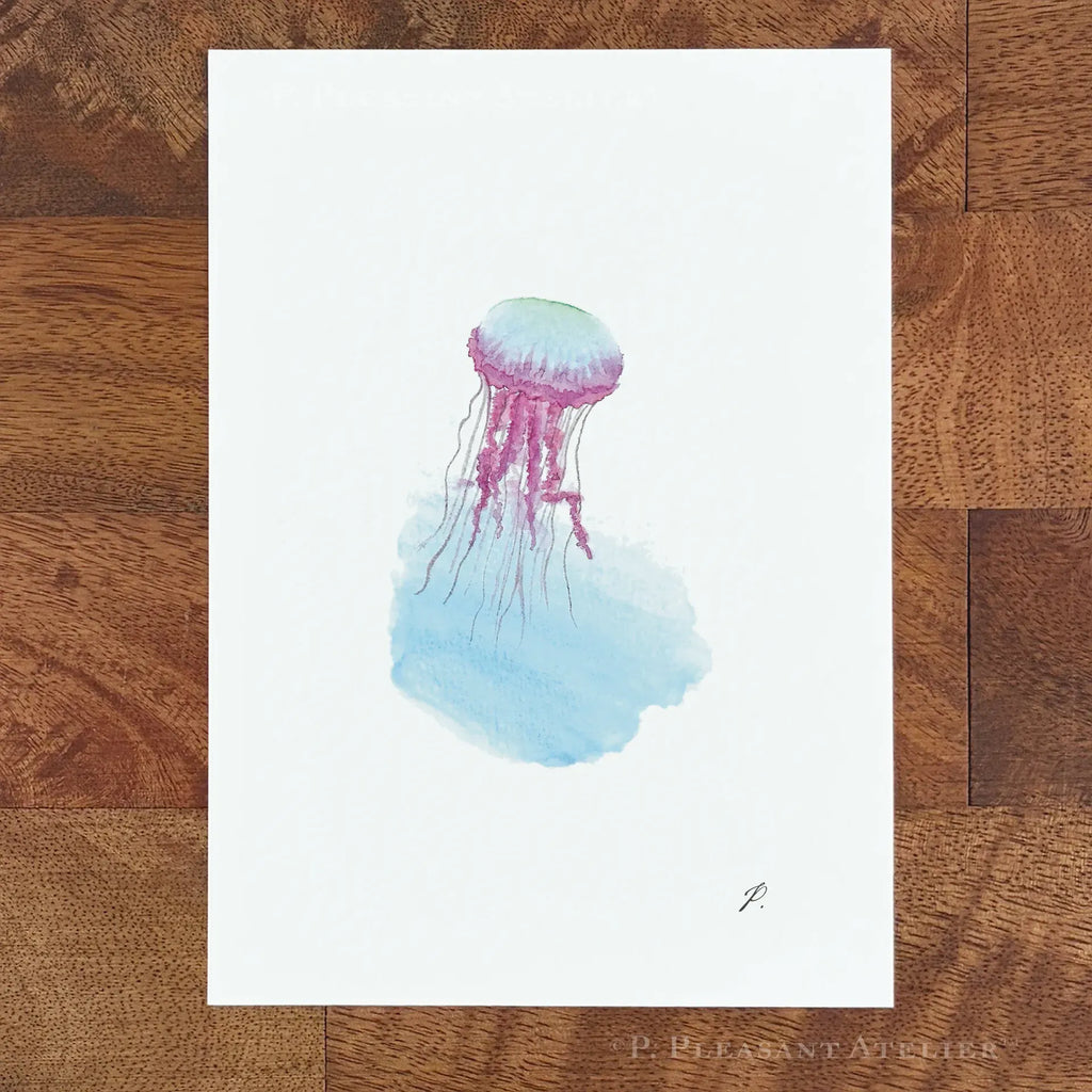 Jellyfish 5 x 7 inch fine art print by P. Pleasant Atelier with Fairy Magic Art