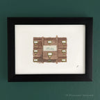 Card Catalogue Windom 5 x 7 inch fine art print by P. Pleasant Atelier, antique wooden card catalogue