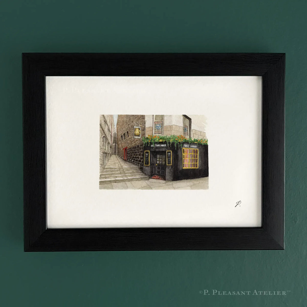 Halfway House Pub Edinburgh 5 x 7 inch fine art print by P. Pleasant Atelier with Magic Art