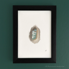 Plane Window 5 x 7 inch fine art print by P. Pleasant Atelier with Fairy Magic Art in a black frame