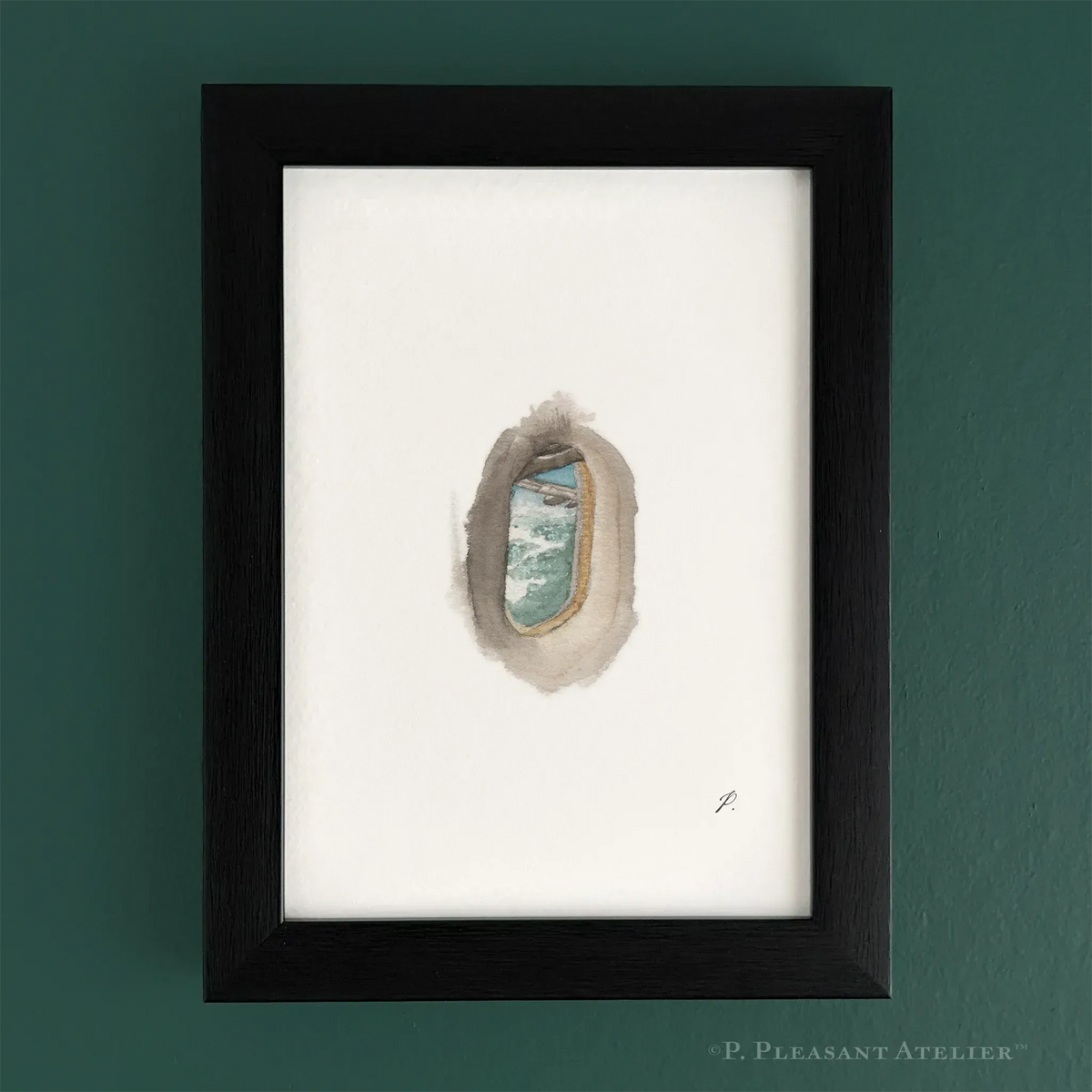 Plane Window 5 x 7 inch fine art print by P. Pleasant Atelier with Fairy Magic Art in a black frame