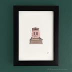 12th Avenue Brownstone South Slope by P. Pleasant Atelier fine art print with Art Fairy Magic details