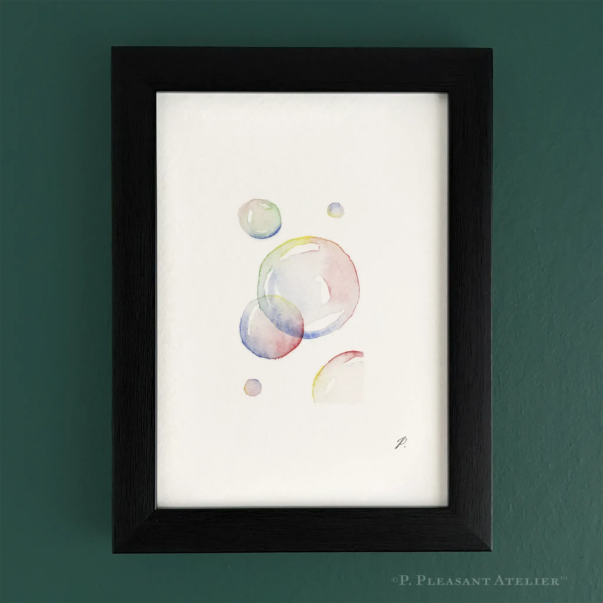 Rainbow Bubbles 5 x 7 inch fine art print by P. Pleasant Atelier with Fairy Art Magic bubbles