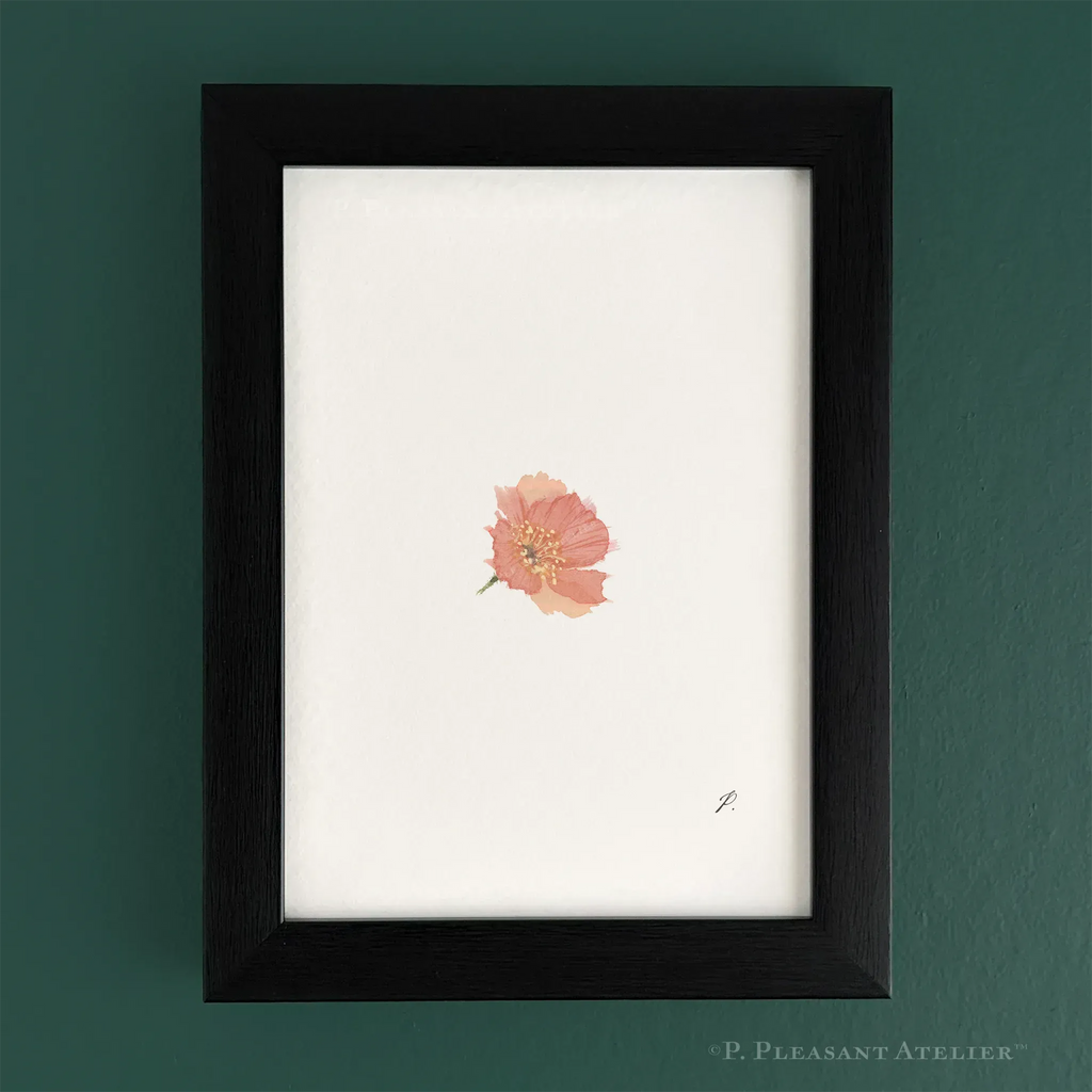 Phoebe Poppy P. Pleasant Atelier fine art print with a framed floral Art Fairy Magic look