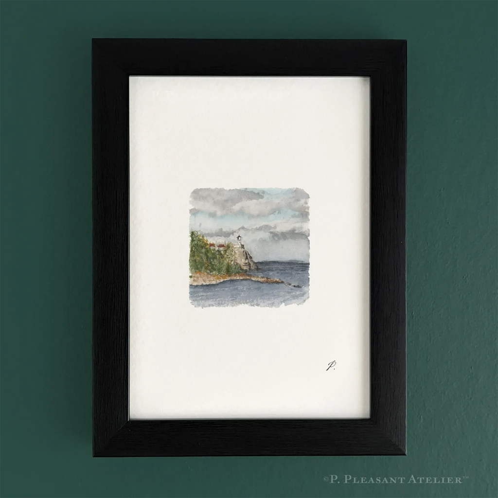 Split Rock Lighthouse Two Harbors, MN 5 x 7 inch fine art print by P. Pleasant Atelier with Art Fairy Magic