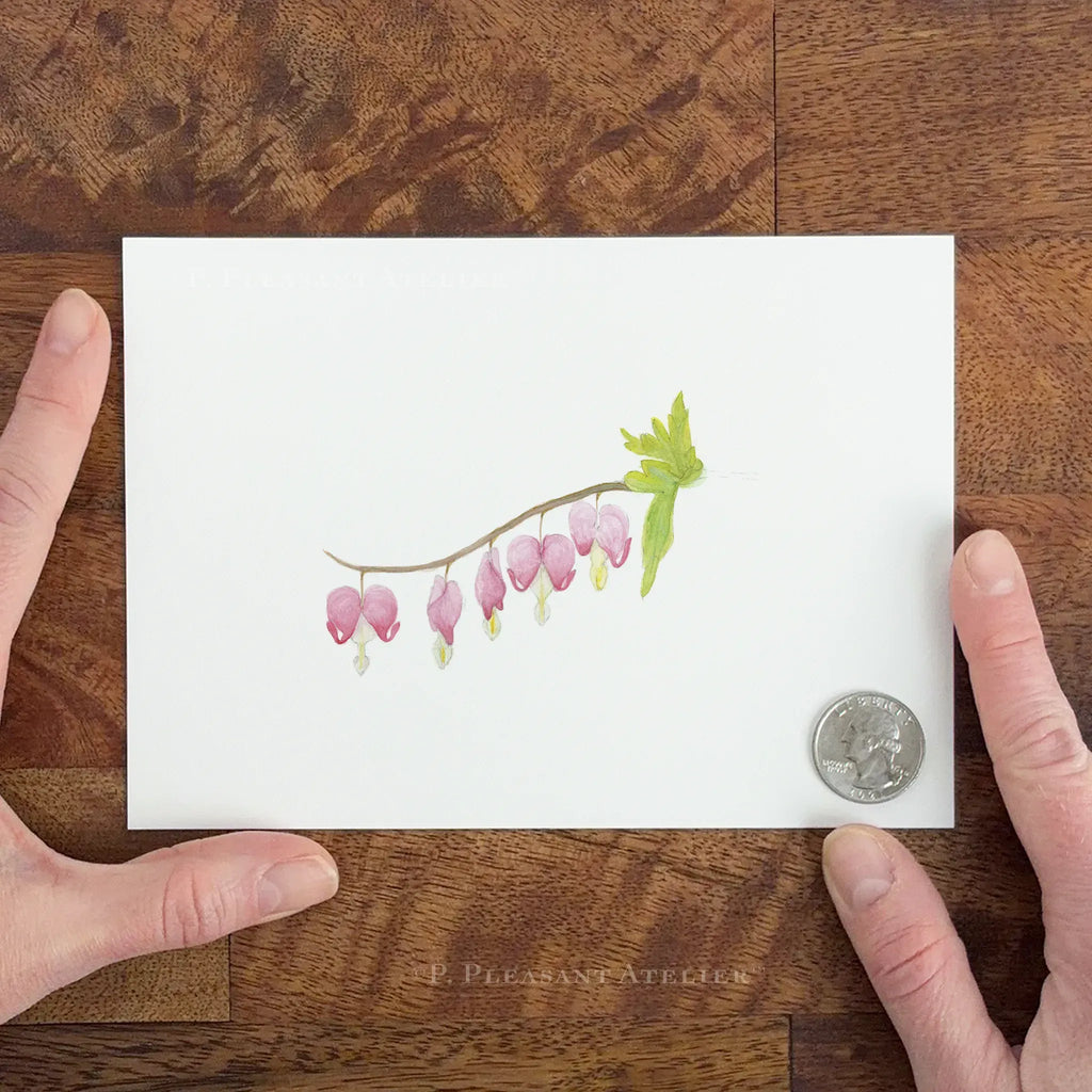 Bleeding Hearts 5 x 7 inch fine art print by P. Pleasant Atelier with Fairy Art Magic accents