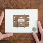 Card Catalogue Windom 5 x 7 inch fine art print by P. Pleasant Atelier, antique card drawers
