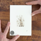 Dust Bunny 5 x 7 inch fine art print by P. Pleasant Atelier, Fairy Art Magic whimsical dust-bunny portrait