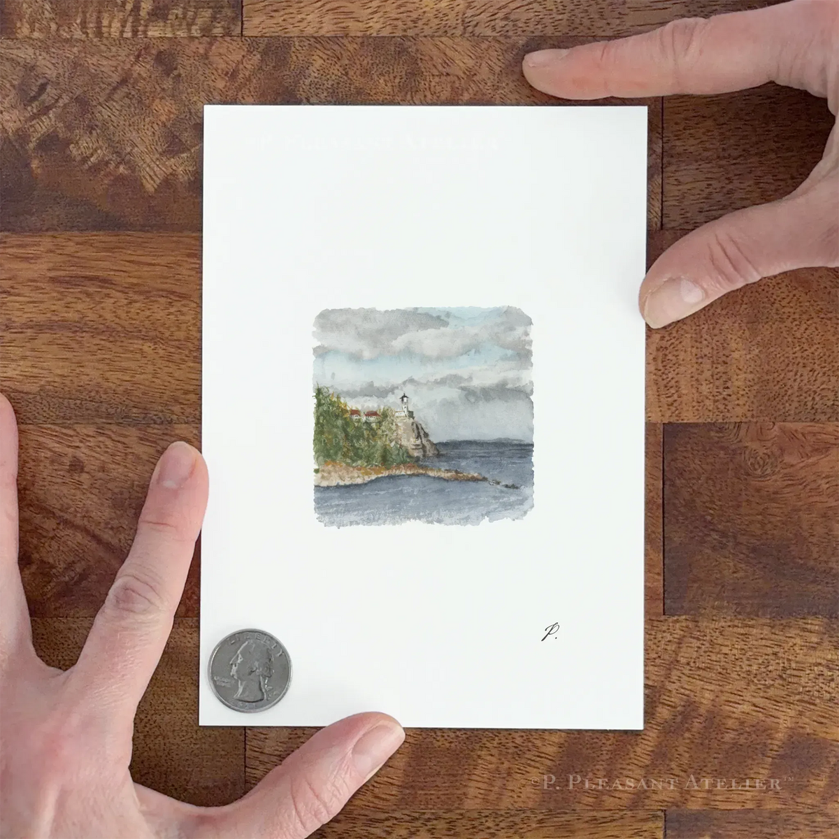Split Rock Lighthouse Two Harbors, MN 5 x 7 inch fine art print by P. Pleasant Atelier with Art Fairy Magic