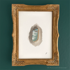 Plane Window 5 x 7 inch fine art print by P. Pleasant Atelier with gold Fairy Magic details