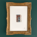 10th Avenue Brownstone South Slope by P. Pleasant Atelier fine art print with gold Art fairy Magic