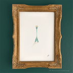 Lamp Post Prospect Park 5 x 7 inch fine art print by P. Pleasant Atelier with gold Art Fairy Magic