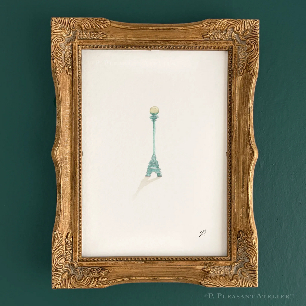 Lamp Post Prospect Park 5 x 7 inch fine art print by P. Pleasant Atelier with gold Art Fairy Magic