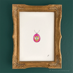 Kim 90s Icon 5 x 7 inch fine art print by P. Pleasant Atelier, with Fairy Art Magic charm