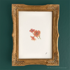 Muffy Poppy fine art print by P. Pleasant Atelier with Art Fairy Magic flowers in a gold frame