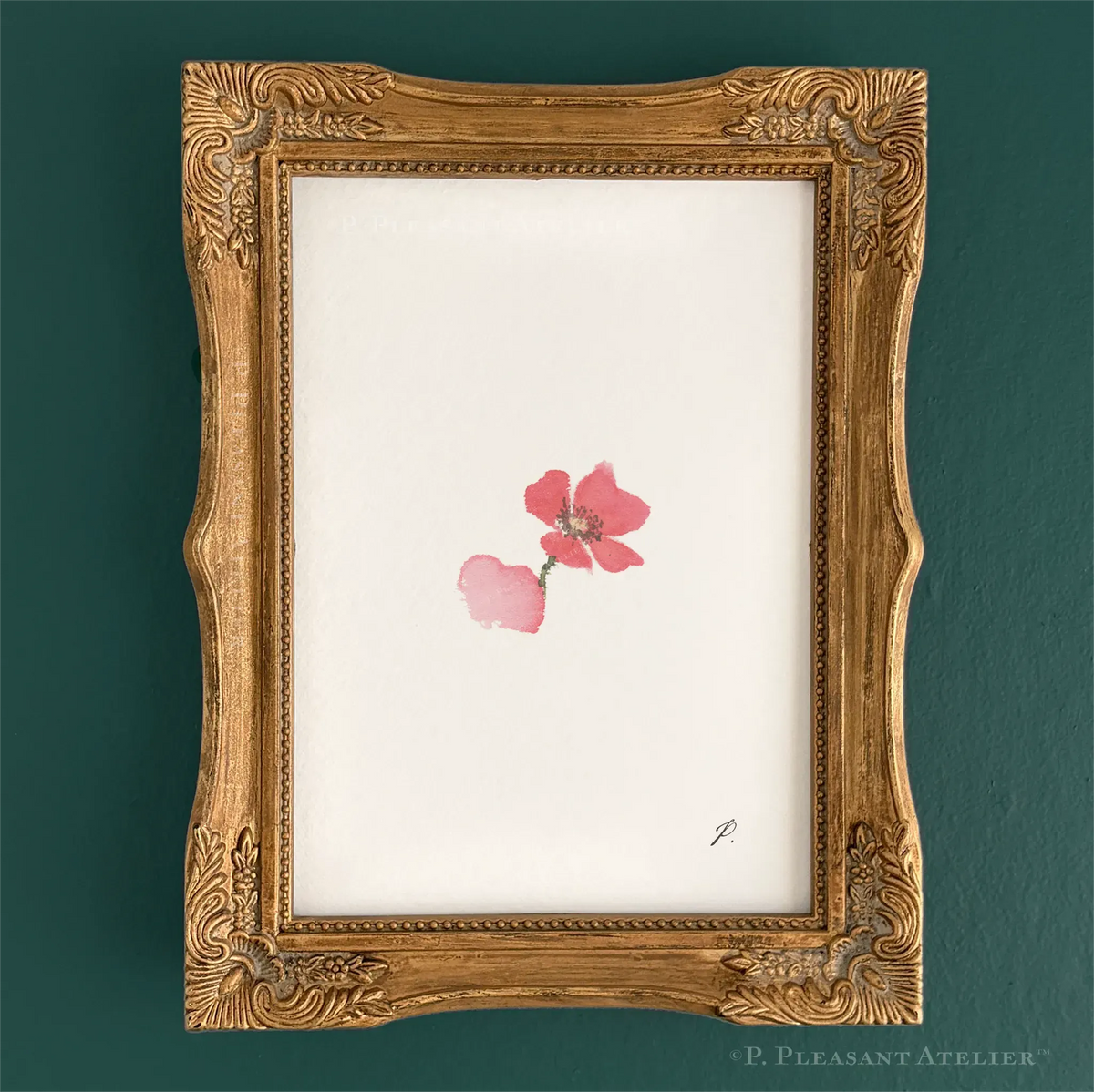 Lo Poppy 5 x 7 inch fine art print by P. Pleasant Atelier with Fairy Magic Art florals