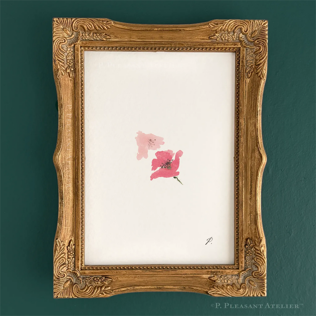 Jenny Poppy 5 x 7 inch fine art print by P. Pleasant Atelier with gold Fairy Magic details