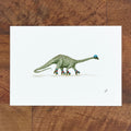 "Viggo, the Rollerskatin’ Brachiosaurus" – 5 x 7" Fine Art Print