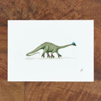 "Viggo, the Rollerskatin’ Brachiosaurus" – 5 x 7" Fine Art Print
